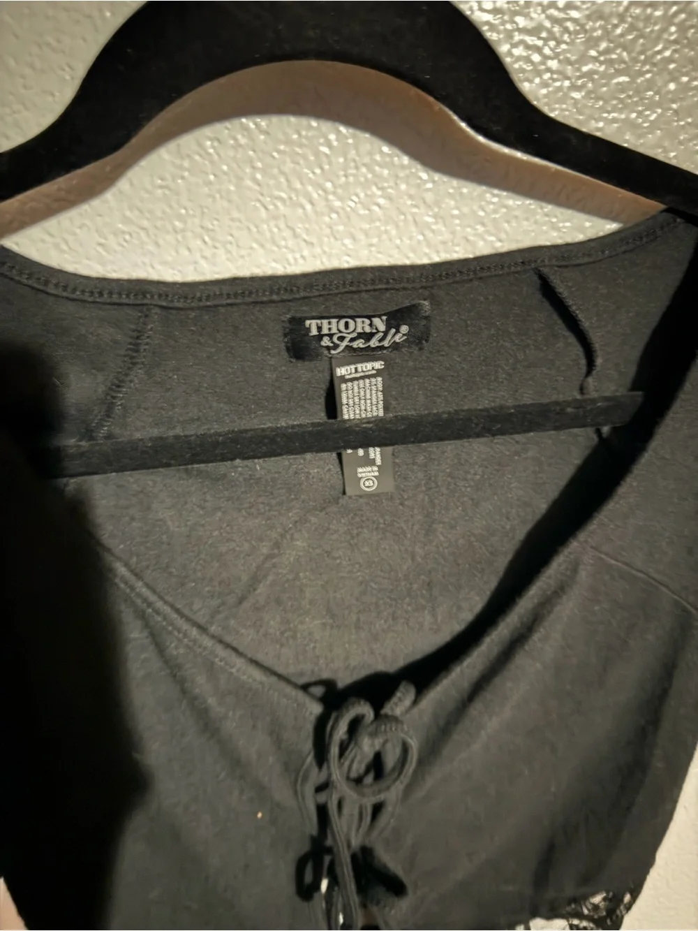 Black Lace-Trim Sleep Set - Top & Shorts